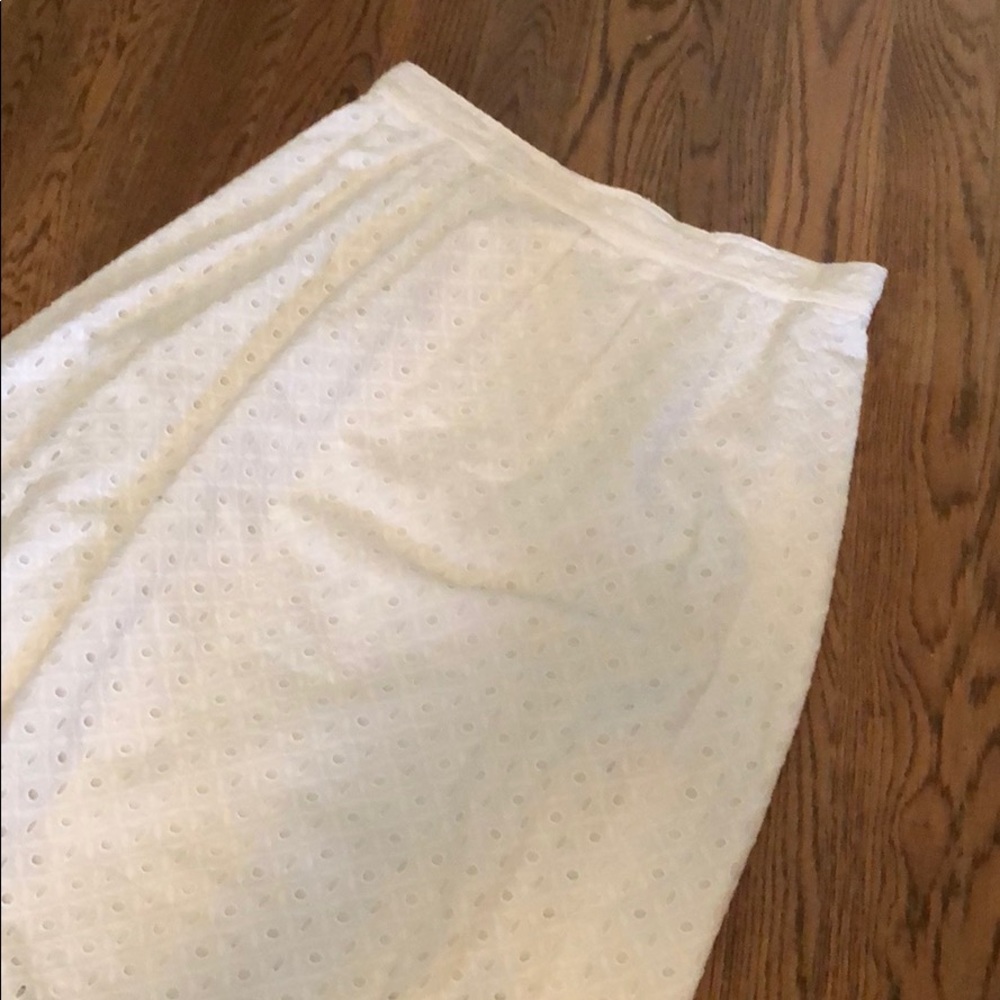 Brooks Brothers White eyelet skirt.